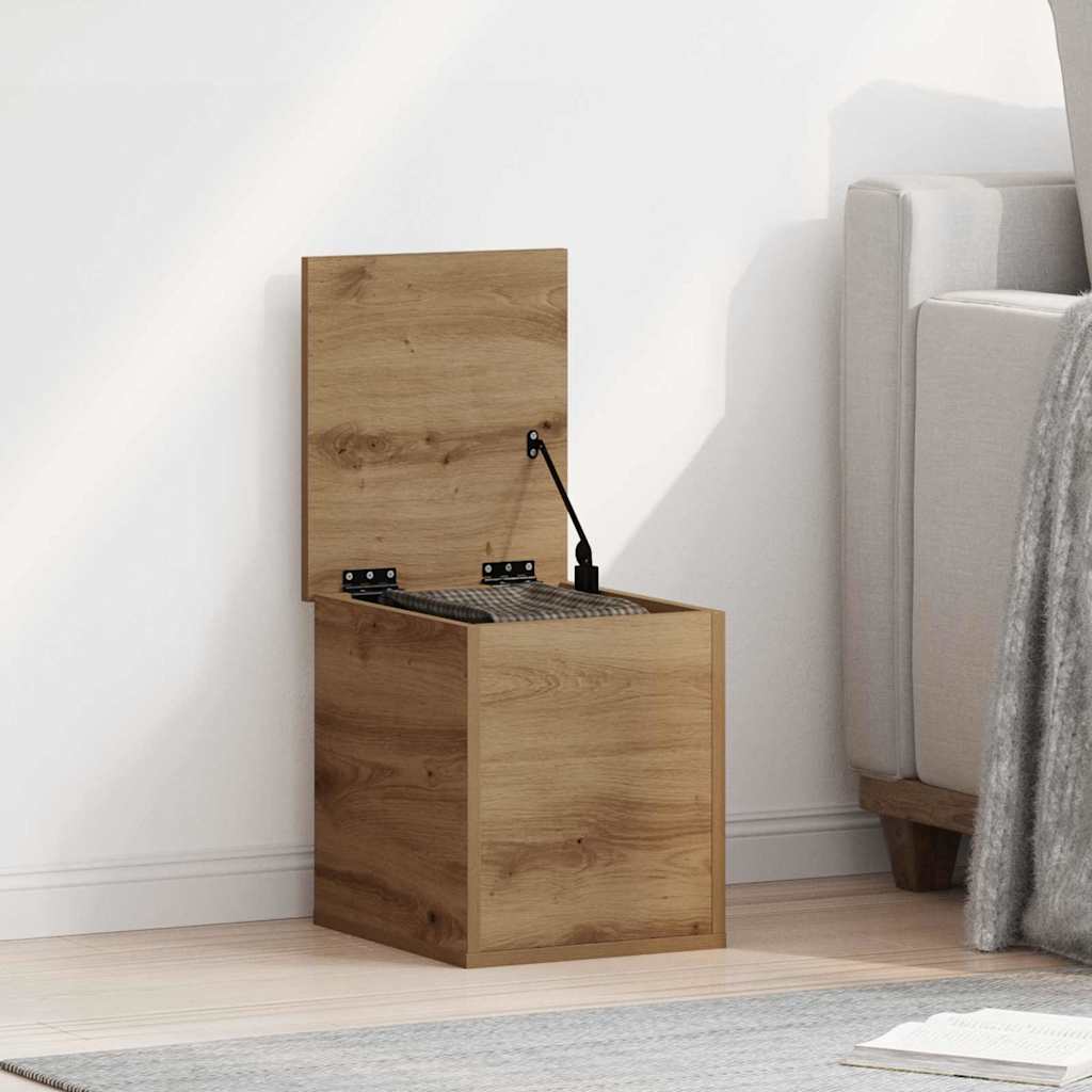 Storage Box Artisan Oak 30x35x35 cm Engineered Wood - Sid & Sam