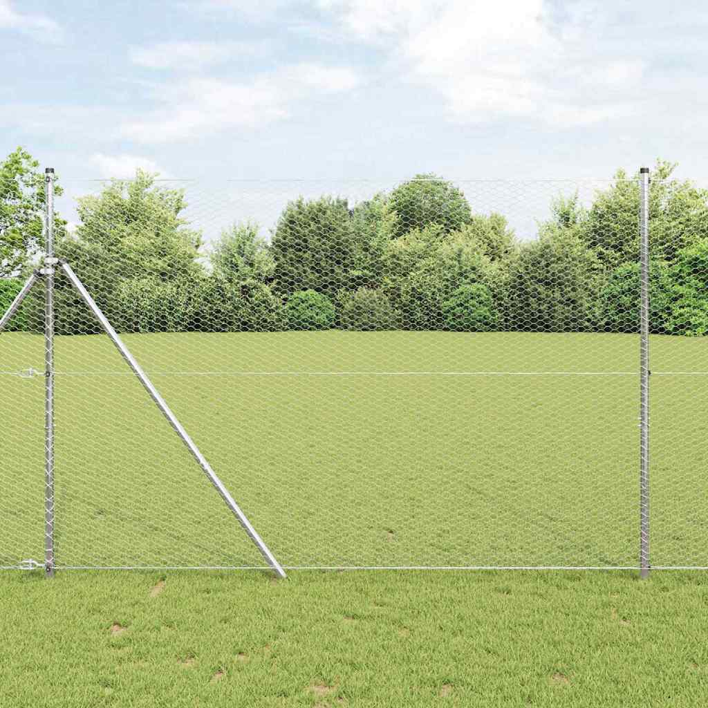 Hexagon Fence 1.5x10 m Galvanised Steel - Tyrell & Tyrell