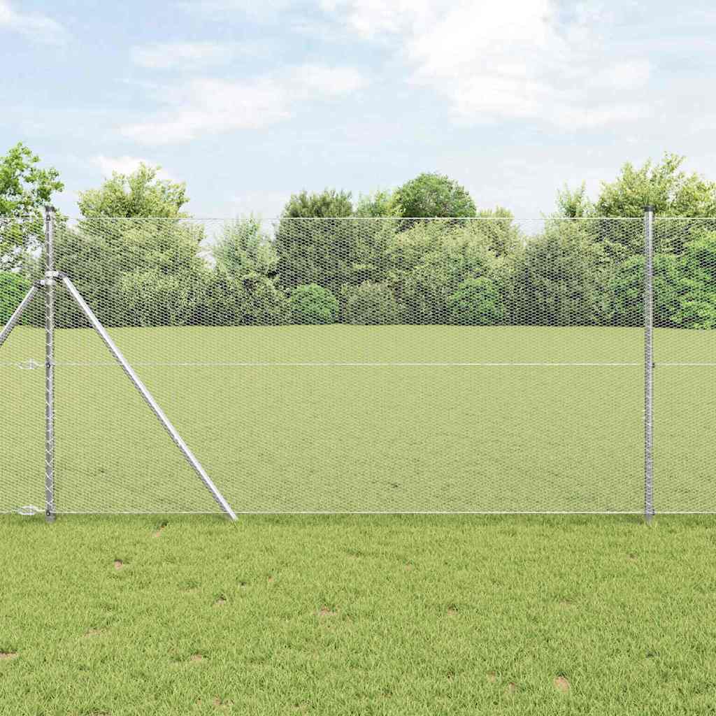 Hexagon Fence 1x100 m Galvanised Steel - Casper Homes