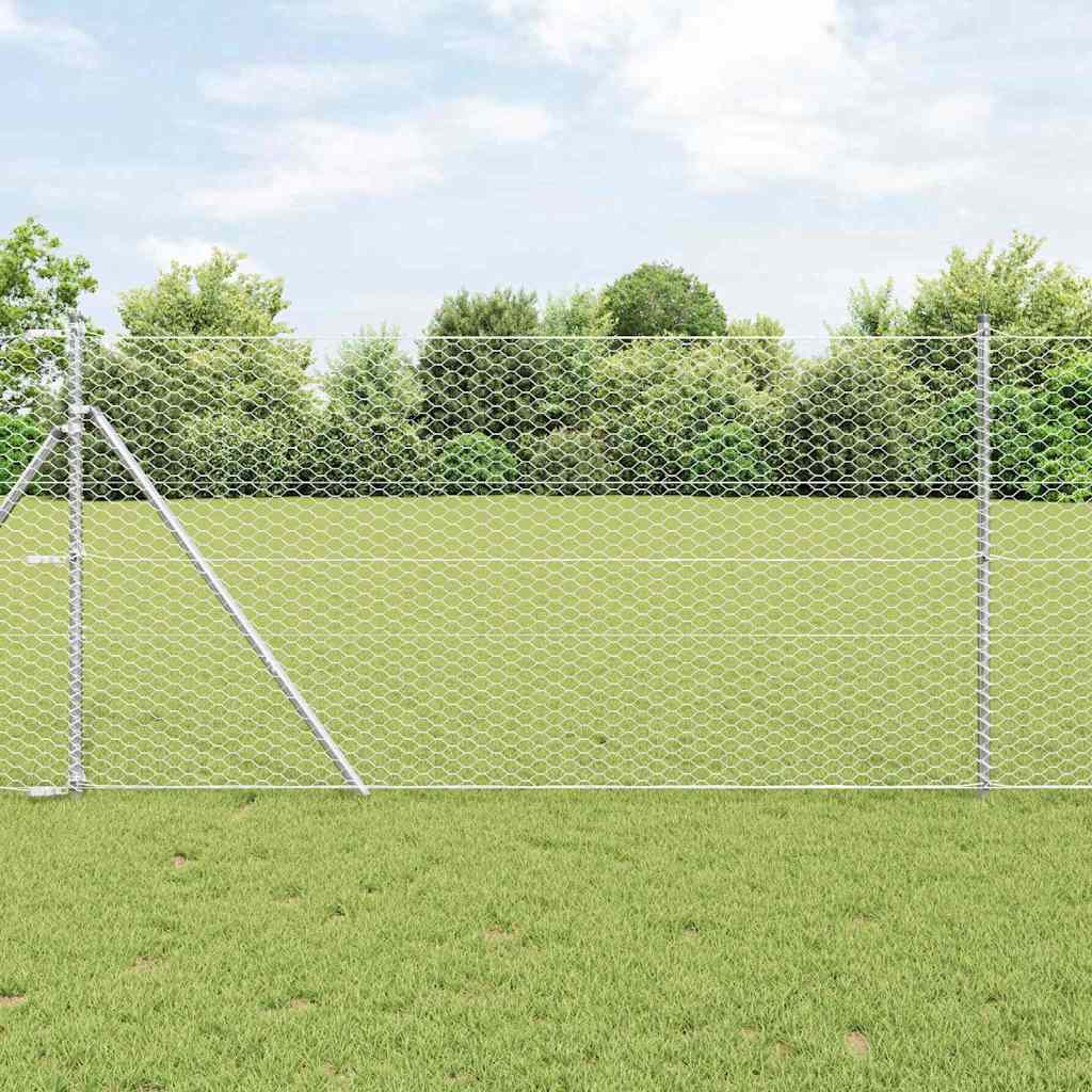 Hexagon Fence 1x100 m Galvanised Steel - Discount Dealers