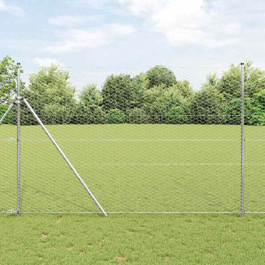 Hexagon Fence 1.5x100 m Galvanised Steel - Merkel Designers