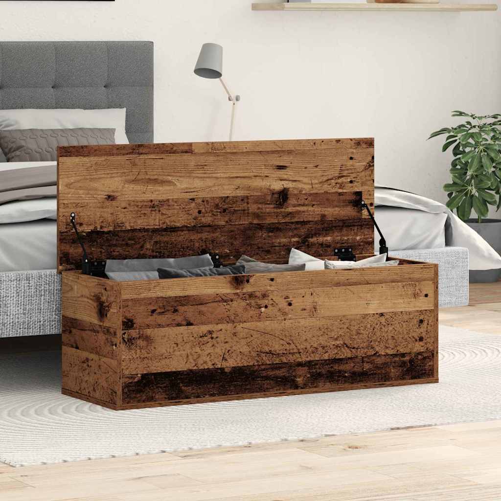 Storage Box - Old Wood, 102x35x35 cm, Made from Engineered Wood - Millennium Furniture