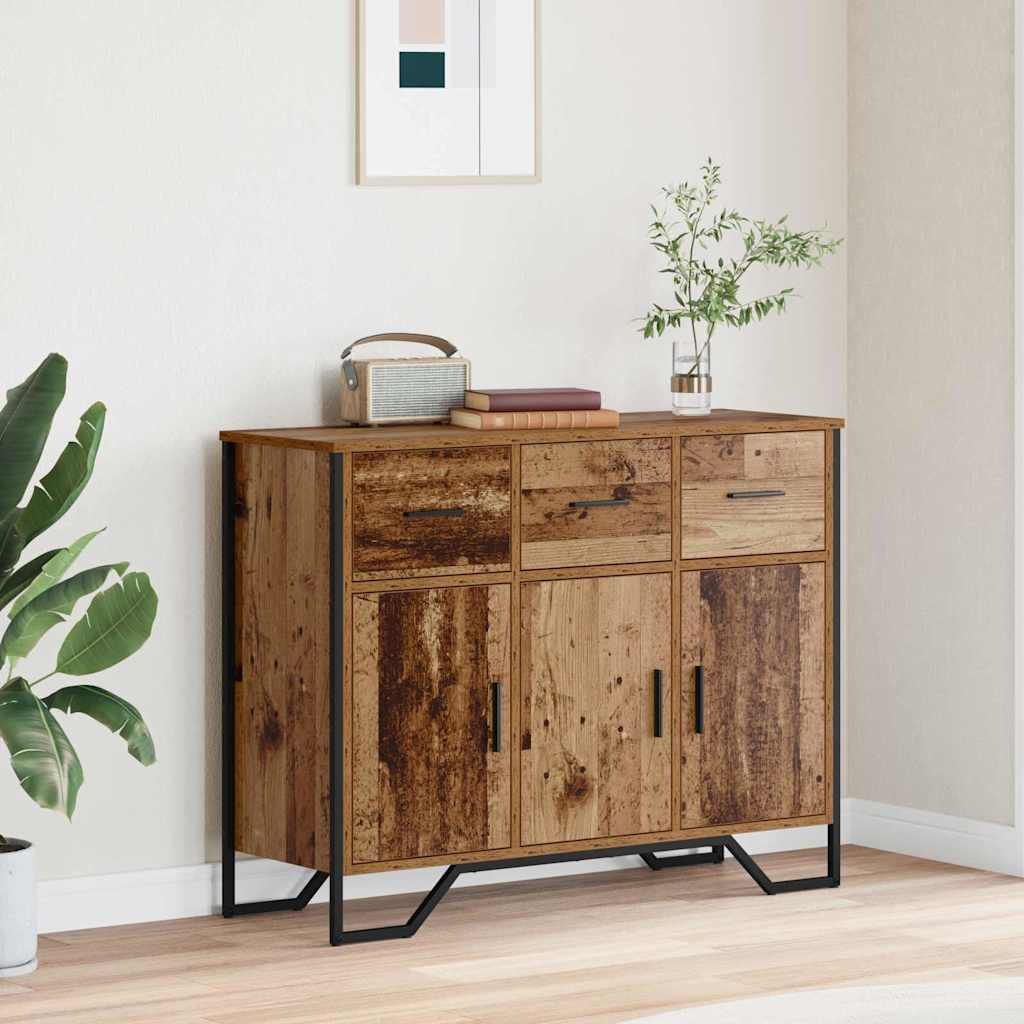 Sideboard Old Wood Oak 97x32.5x74.5 cm Engineered Wood - Merkel Designers