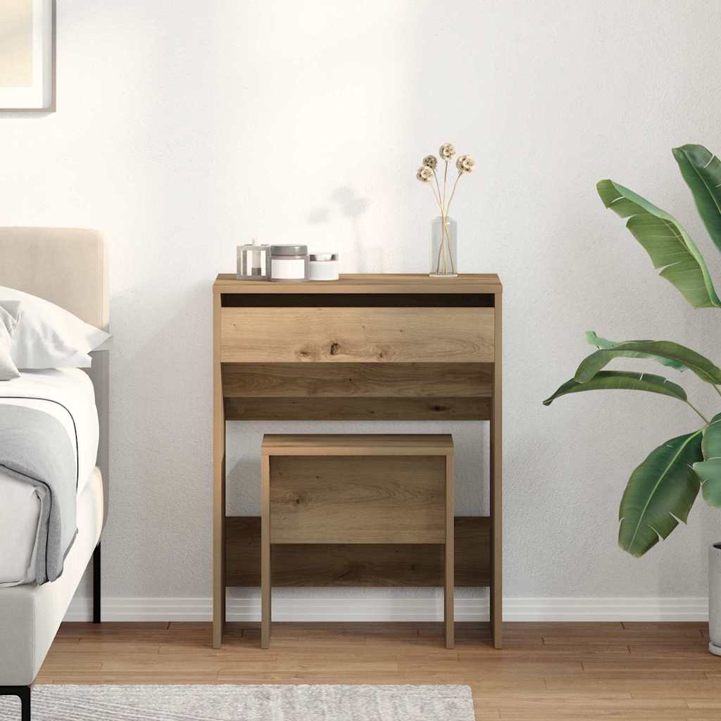 Dressing Table with Mirror Artisan Oak Engineered Wood - Unbeatable Bargains