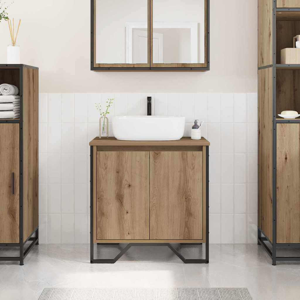 Bathroom Sink Cabinet Artisan Oak 60x35x50 cm Engineered Wood - Style and Chic