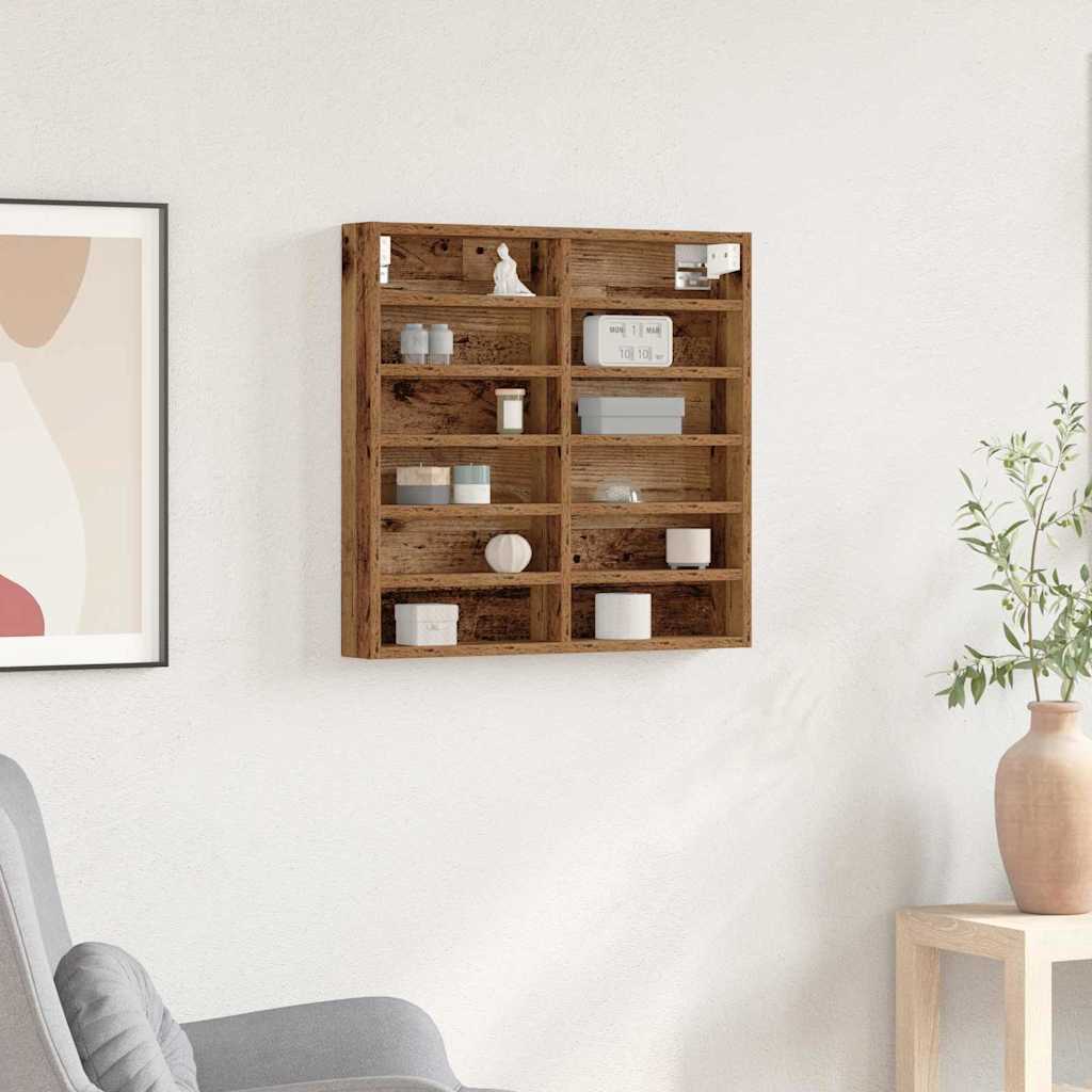 Vitrine Cabinet Old Wood 60x8,5x58 cm Engineered Wood - Millennium Furniture