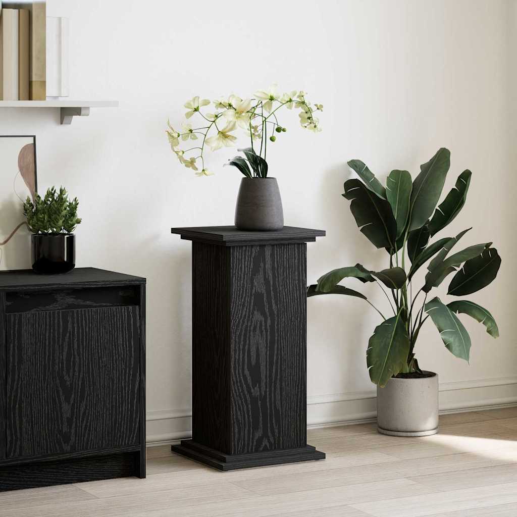 ELIVALE Display Stand 31x30x60 cm Wooden - Black Oak - Charlotte Dunes