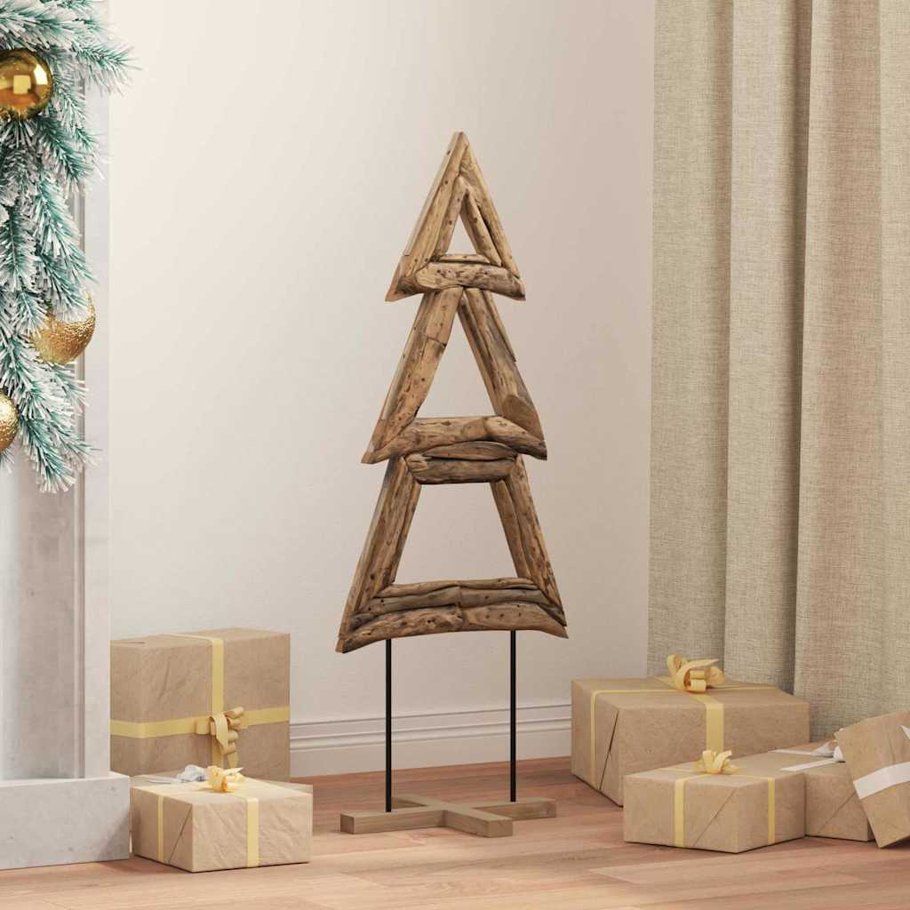 FROSTRO Christmas Tree with Stand Brown 90 cm Solid teak wood - Design Hut