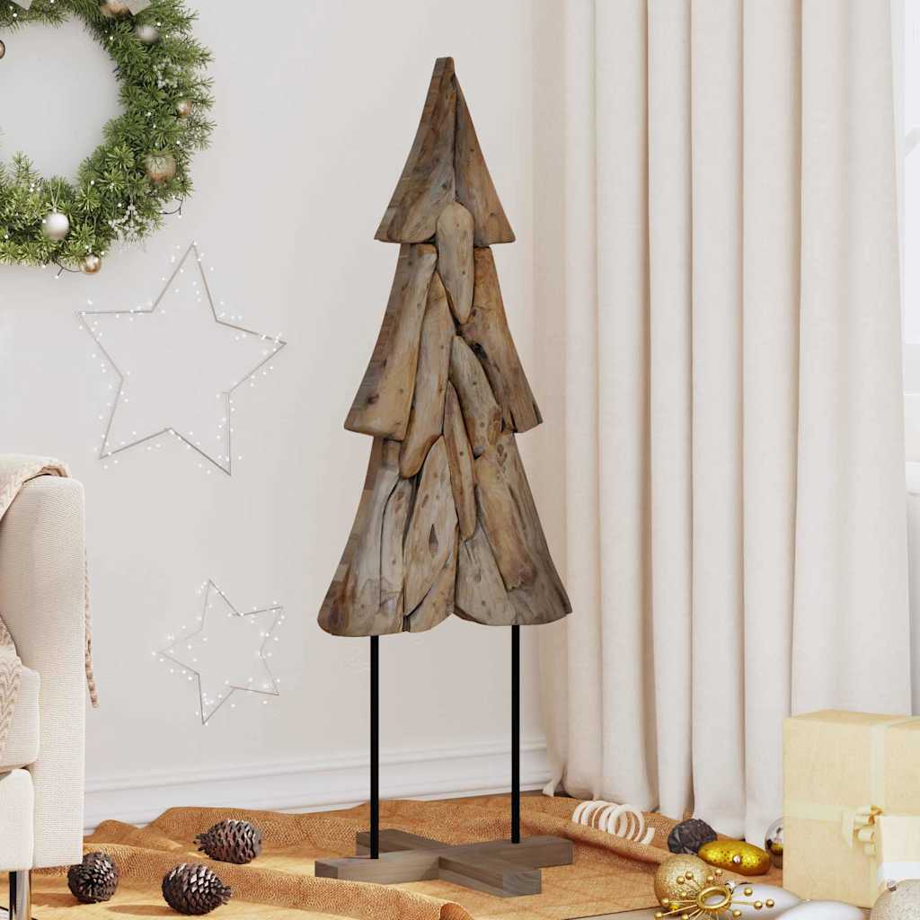 FROSTRO Christmas Tree with Stand Brown 120 cm Solid teak wood - Millennium Furniture