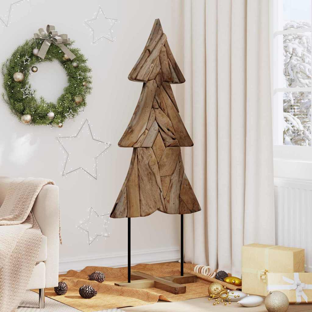 FROSTRO Christmas Tree with Stand Brown 150 cm Solid teak wood - R and M Furniture