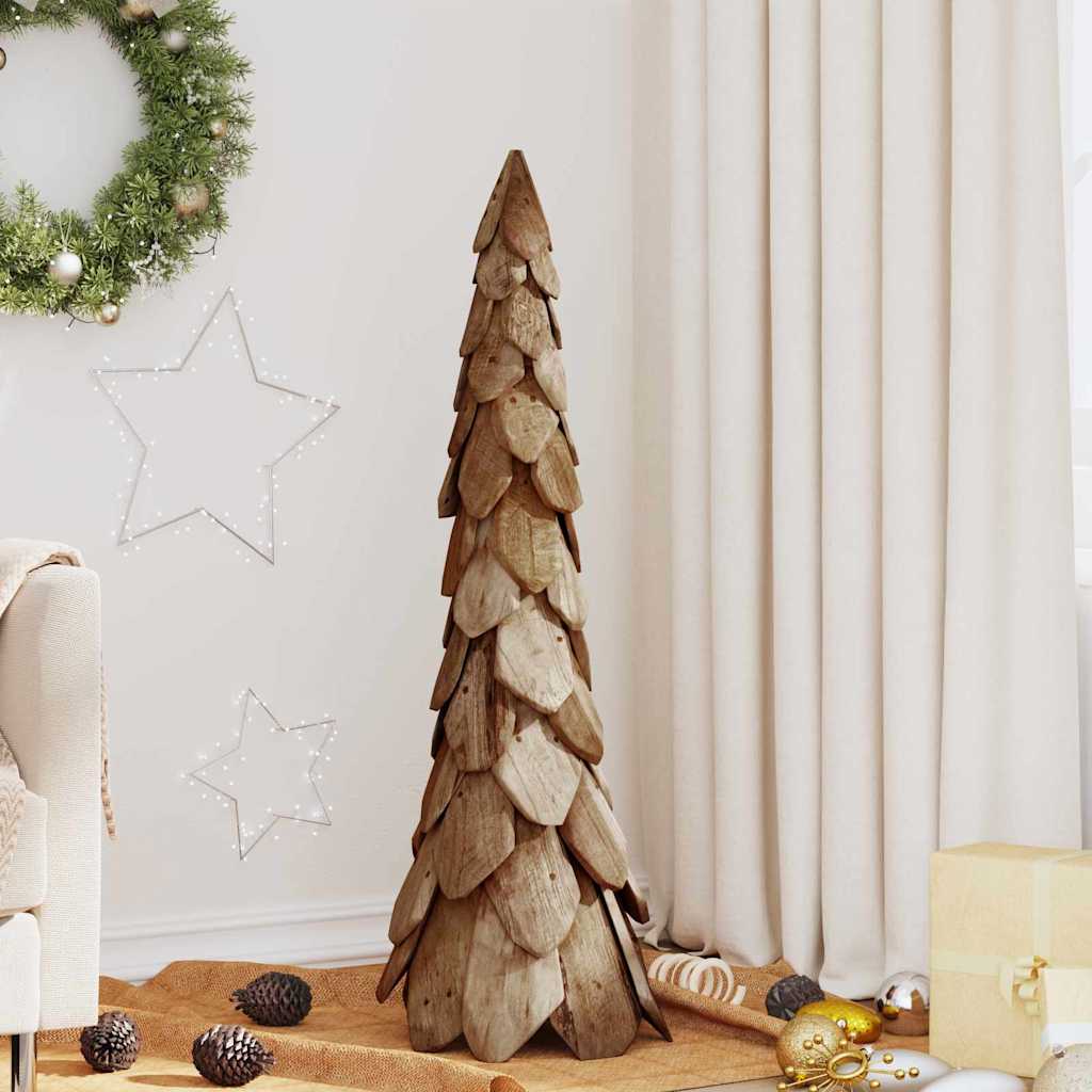 FROSTRO Christmas Tree with Stand Brown 110 cm Solid teak wood - Brittle & Co