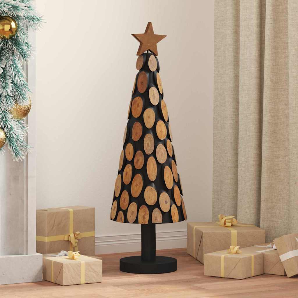 FROSTRO Christmas Tree with Stand Brown 90 cm Solid teak wood - Direct Imports