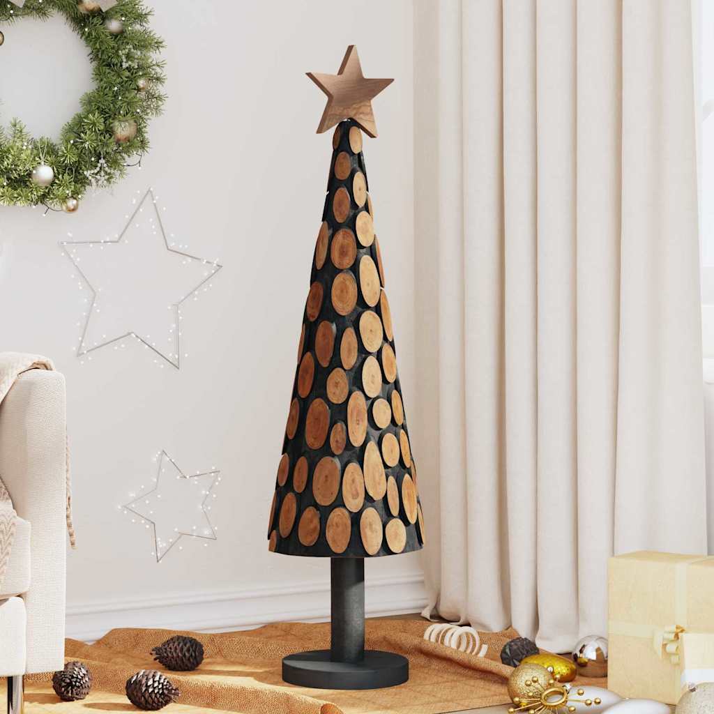 FROSTRO Christmas Tree with Stand Brown 120 cm Solid teak wood - Discount Dealers