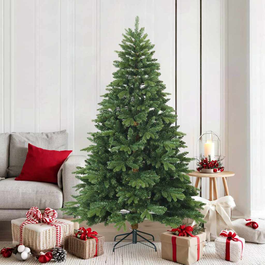 FLOSKA Artificial Hinged Christmas Tree Green 180 cm PVC, PE and steel - Sid & Sam