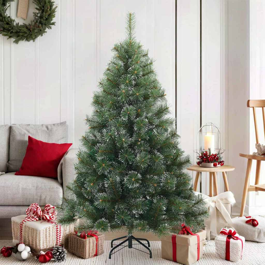 FLOSKA Artificial Hinged Christmas Tree Snow Flocked White 150 cm - All Things Good