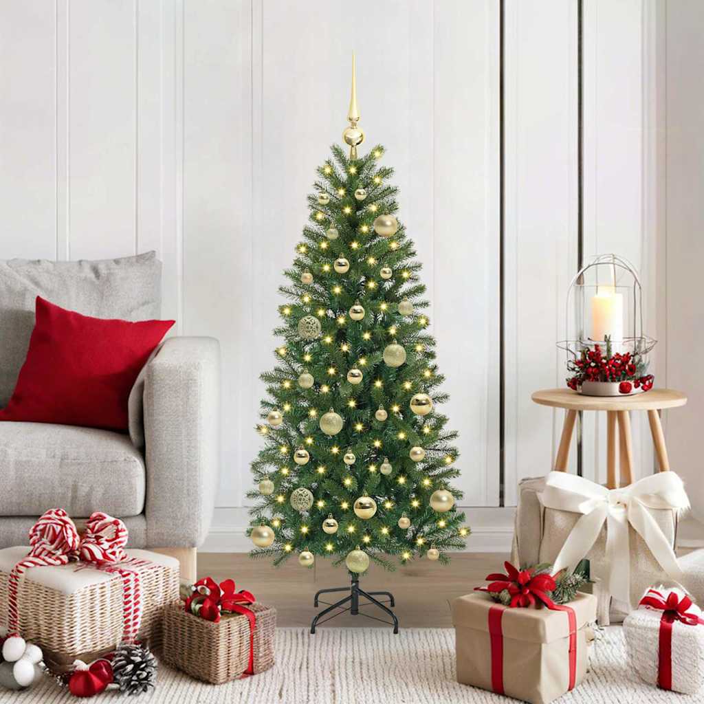 COZLYN Artificial Christmas Tree with 150 LEDs Green 120 cm PE and PVC - Tyrell & Tyrell