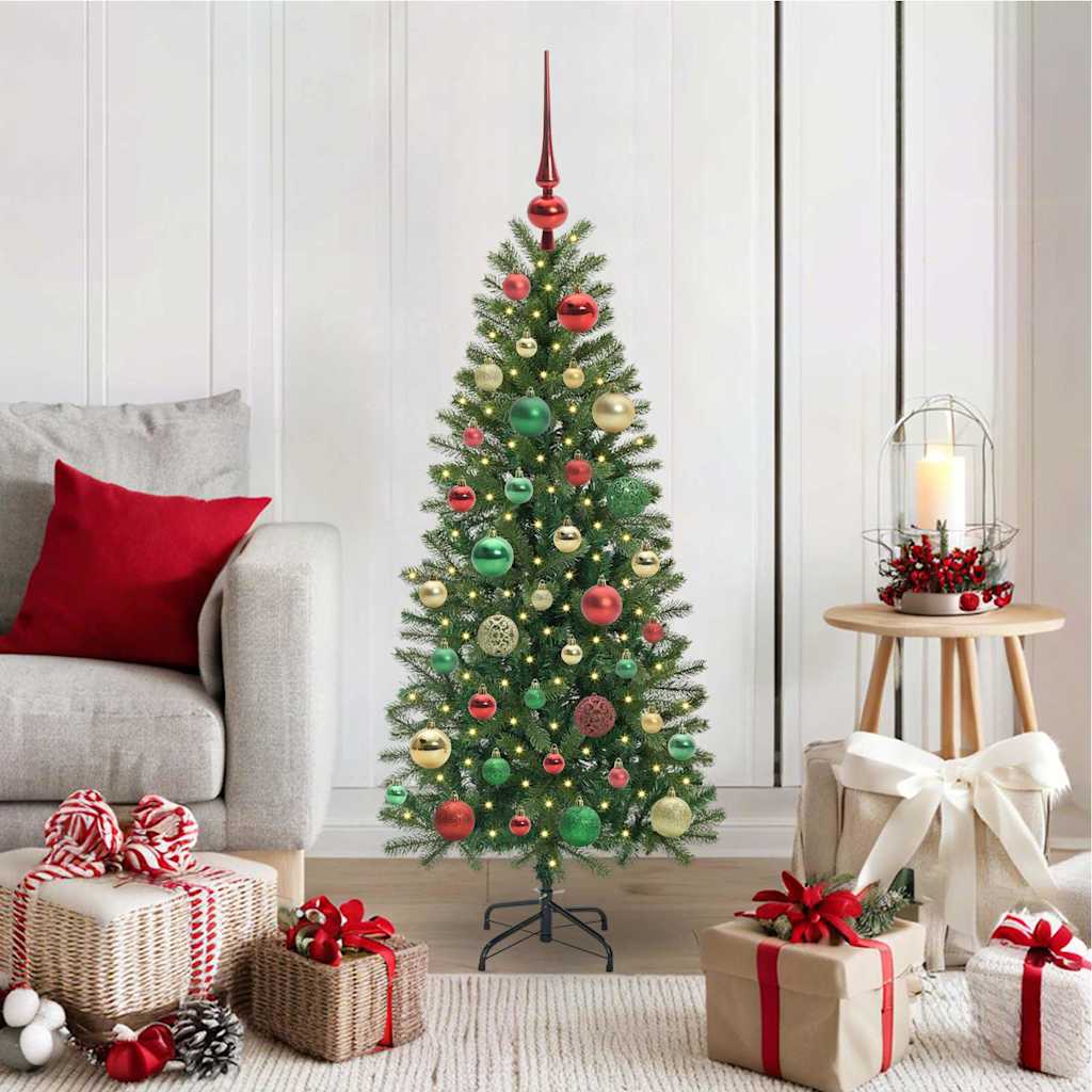 COZLYN Artificial Christmas Tree with 150 LEDs Green 120 cm PE and PVC - Casper Homes