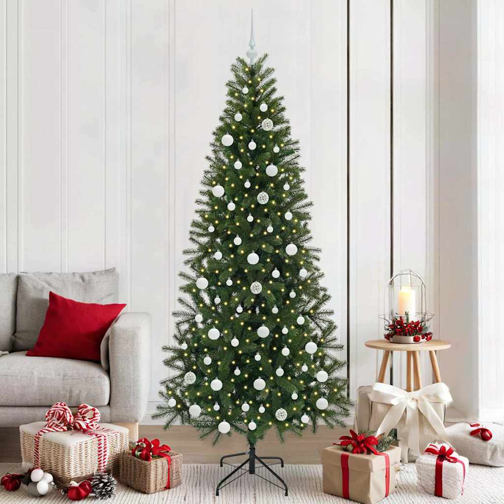 COZLYN Artificial Christmas Tree with 300 LEDs Green 210 cm PE and PVC - All Things Good