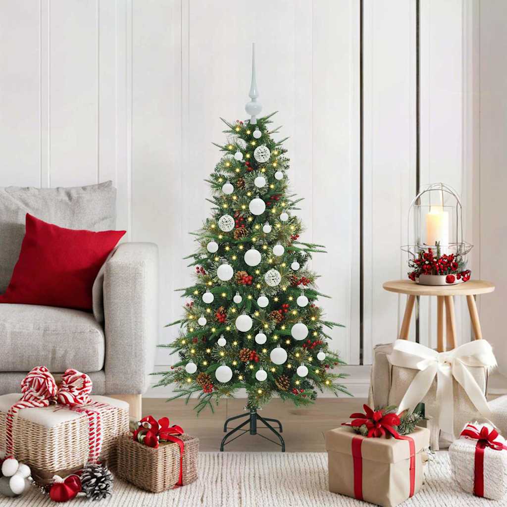 COZLYN Artificial Hinged Christmas Tree Green 120 cm PE and PVC - Merkel Designers