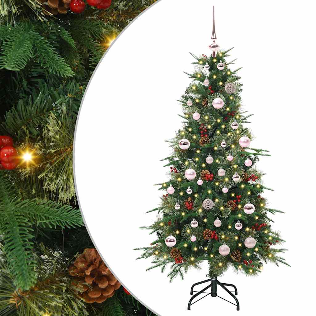 ELMIX Artificial Hinged Christmas Tree Green 150 cm PE and PVC - Sid & Sam