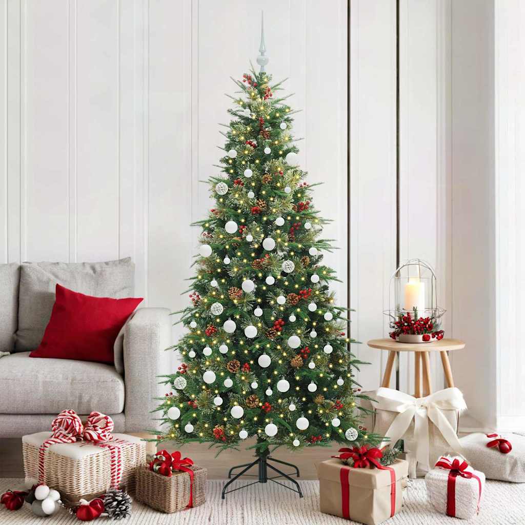 ELMIX Artificial Hinged Christmas Tree Green 180 cm PE and PVC - Merkel Designers
