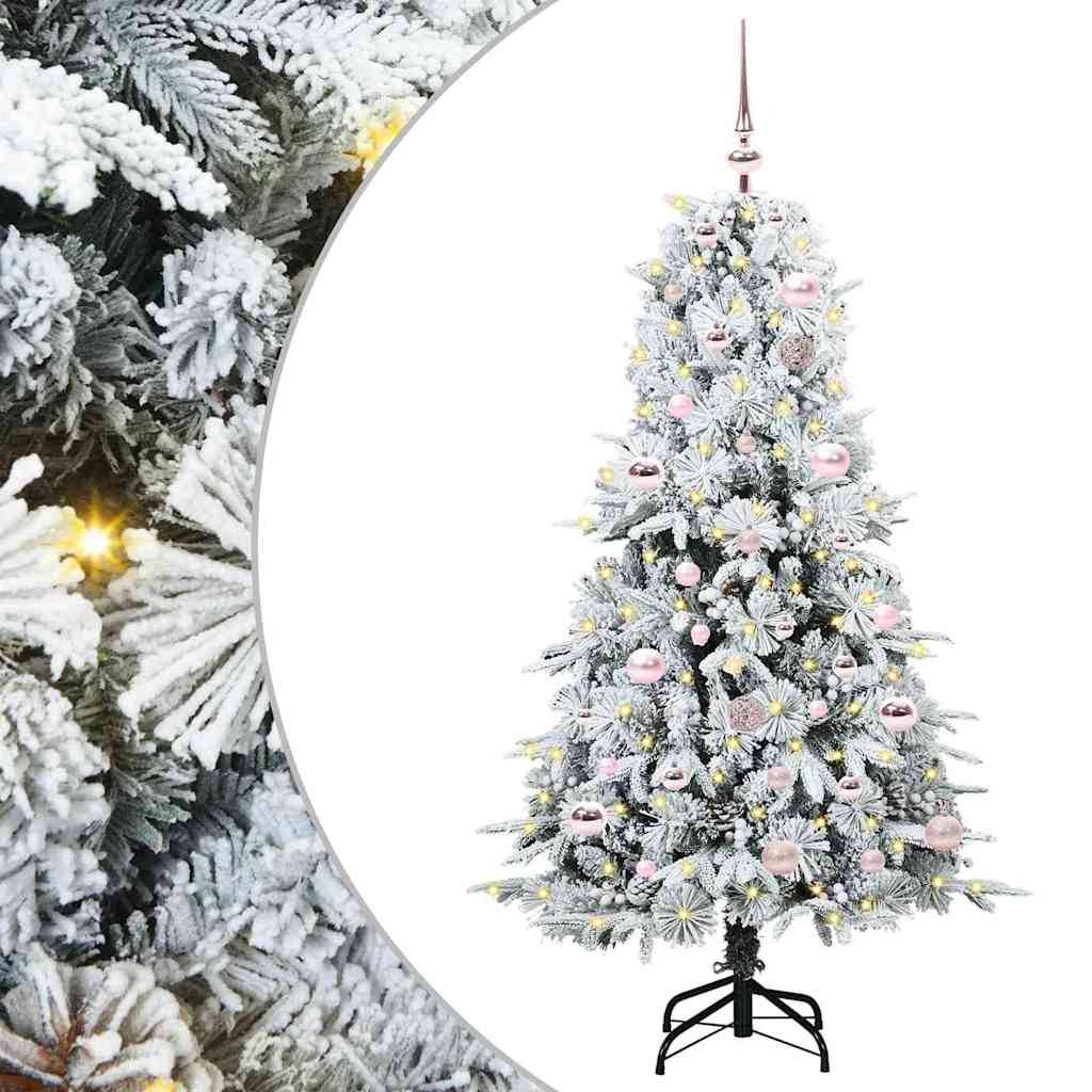 ELMIX Artificial Hinged Christmas Tree Green 150 cm PE and PVC - Direct Imports