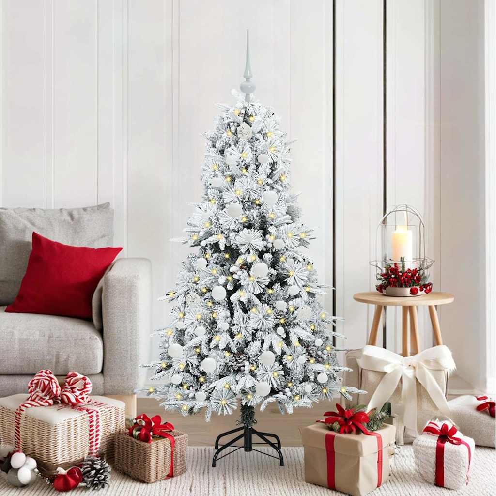ELMIX Artificial Hinged Christmas Tree Green 150 cm PE and PVC - Discount Dealers