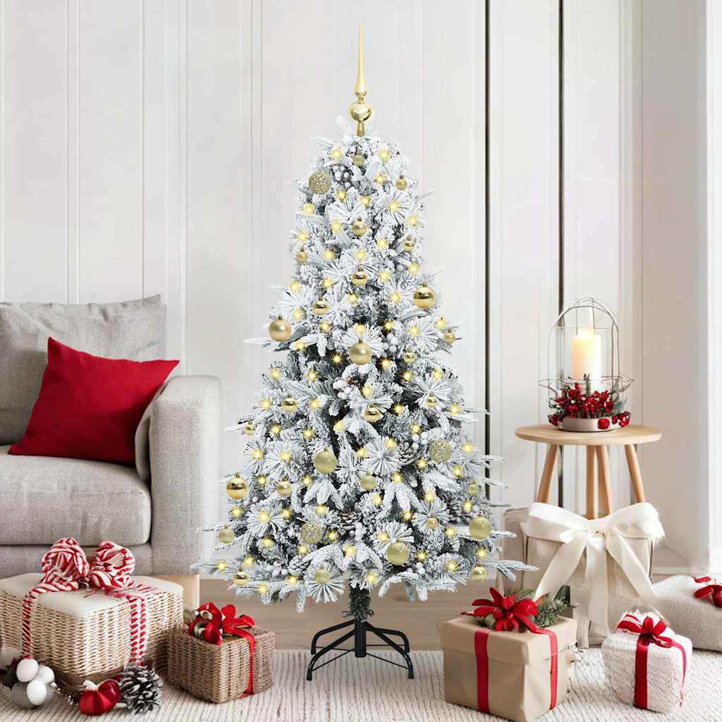 ELMIX Artificial Hinged Christmas Tree Green 150 cm PE and PVC - Merkel Designers