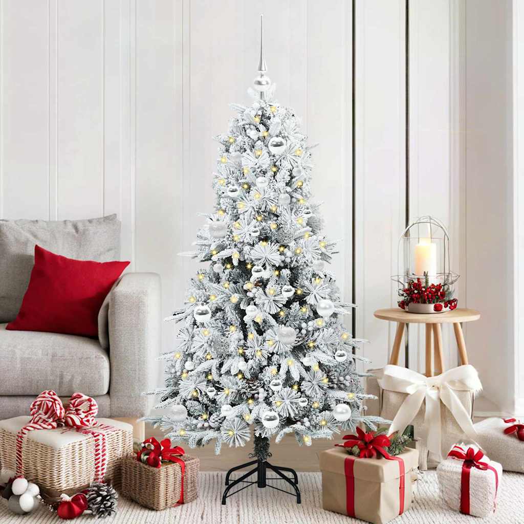 ELMIX Artificial Hinged Christmas Tree Green 150 cm PE and PVC - Merlin Deals