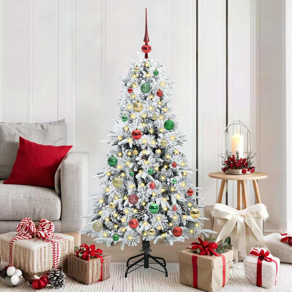 ELMIX Artificial Hinged Christmas Tree Green 150 cm PE and PVC - Sid & Sam