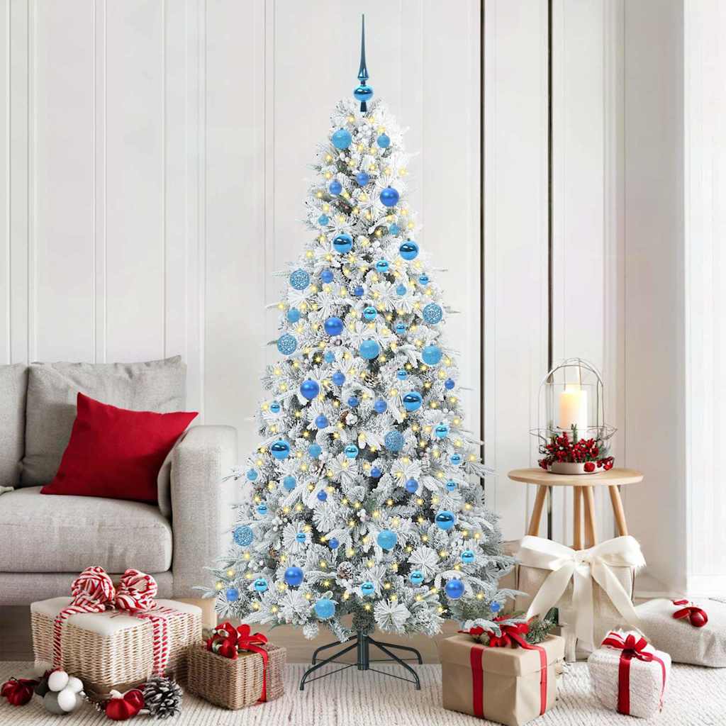 ELMIX Artificial Hinged Christmas Tree Green 180 cm PE and PVC - Direct Imports