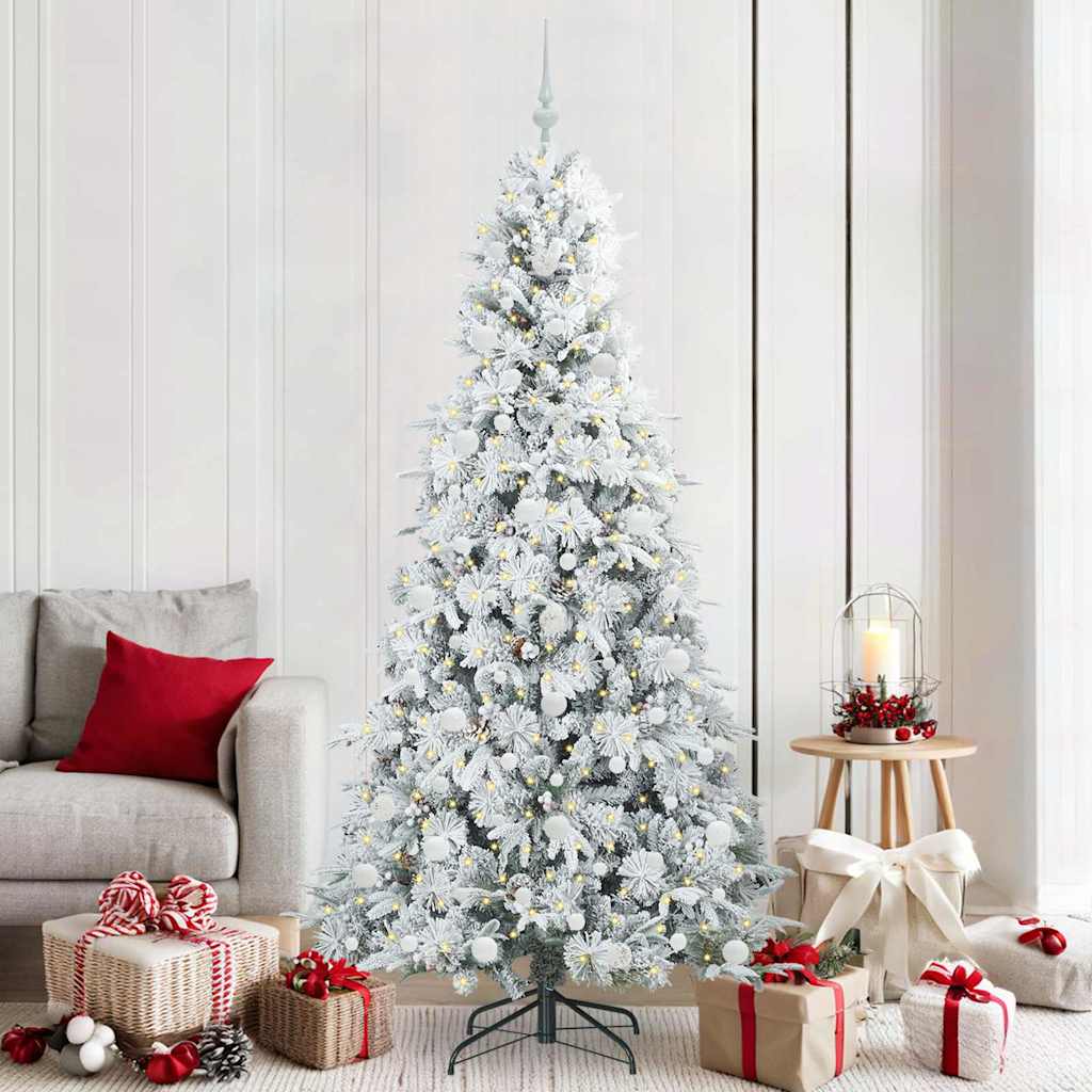 COZZIN Artificial Hinged Christmas Tree Green 210 cm PE and PVC - Direct Imports