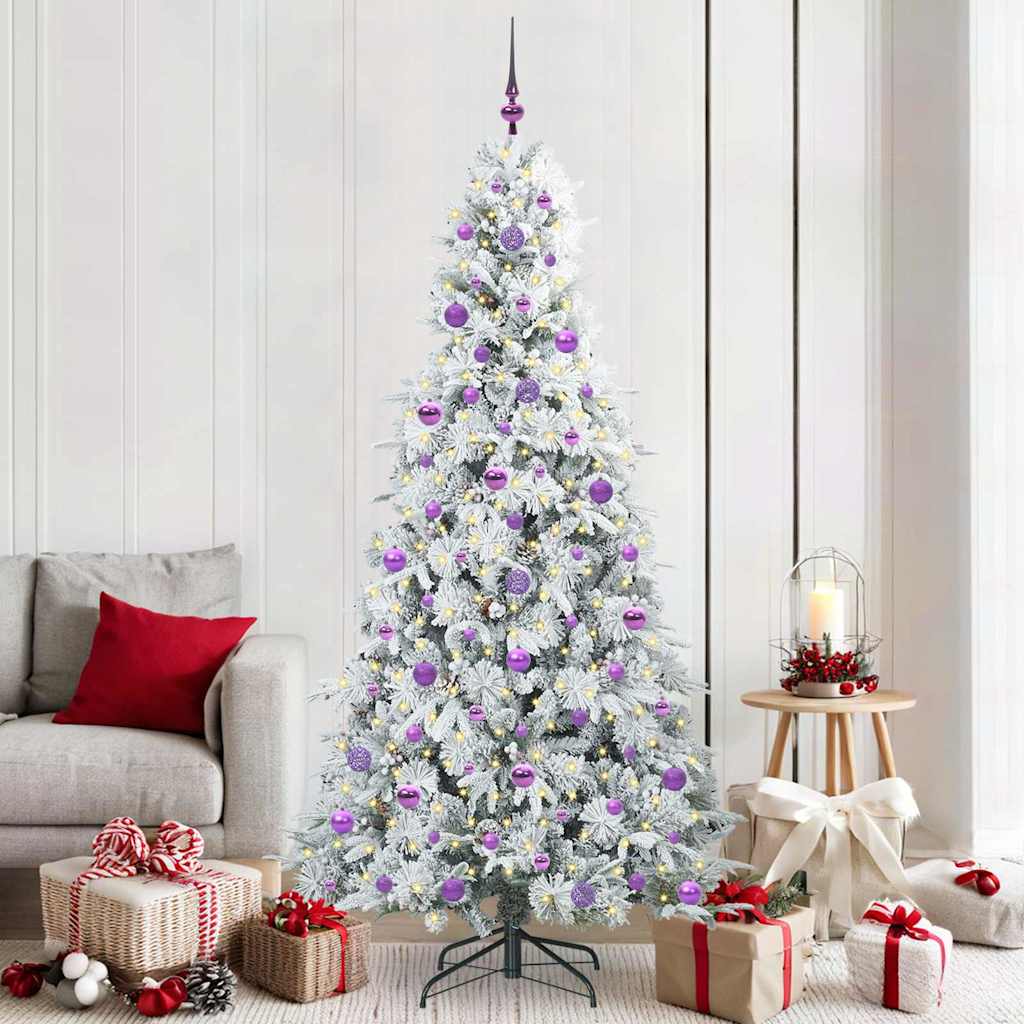 COZZIN Artificial Hinged Christmas Tree Green 210 cm PE and PVC - Merlin Deals