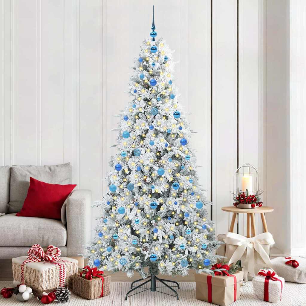 COZZIN Artificial Hinged Christmas Tree Green 210 cm PE and PVC - Millennium Furniture
