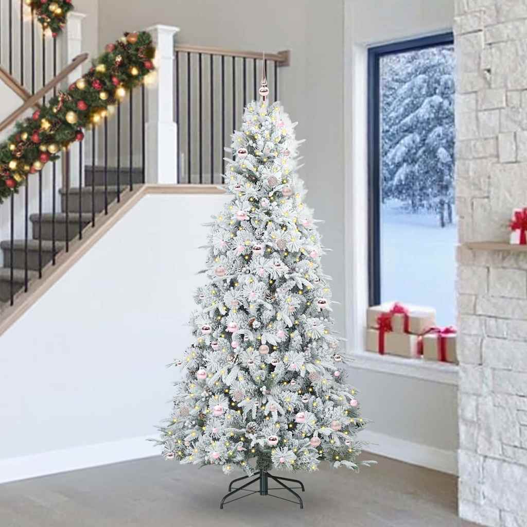 COZZIN Artificial Hinged Christmas Tree Green 240 cm PE and PVC - All Things Good