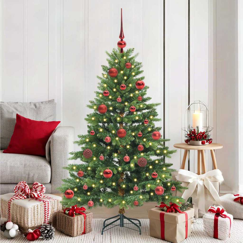 COZZIN Artificial Christmas Tree with 150 LEDs Green 150 cm PE and PVC - Discount Dealers