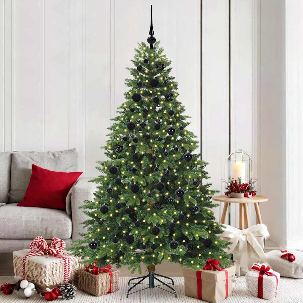 COZZIN Artificial Christmas Tree with 300 LEDs Green 180 cm PE and PVC - Charlotte Dunes