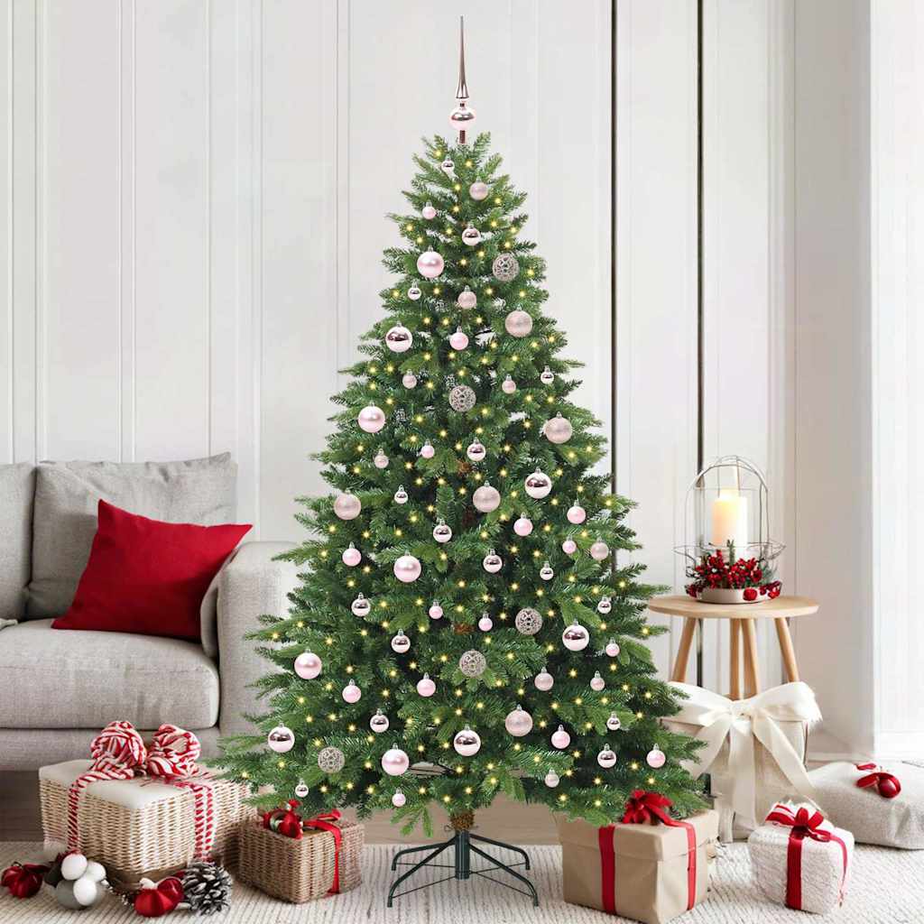 COZZIN Artificial Christmas Tree with 300 LEDs Green 180 cm PE and PVC - Decor Base