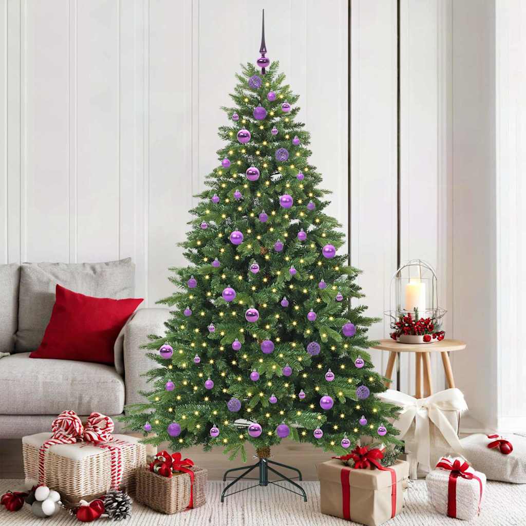COZZIN Artificial Christmas Tree with 300 LEDs Green 180 cm PE and PVC - Merkel Designers