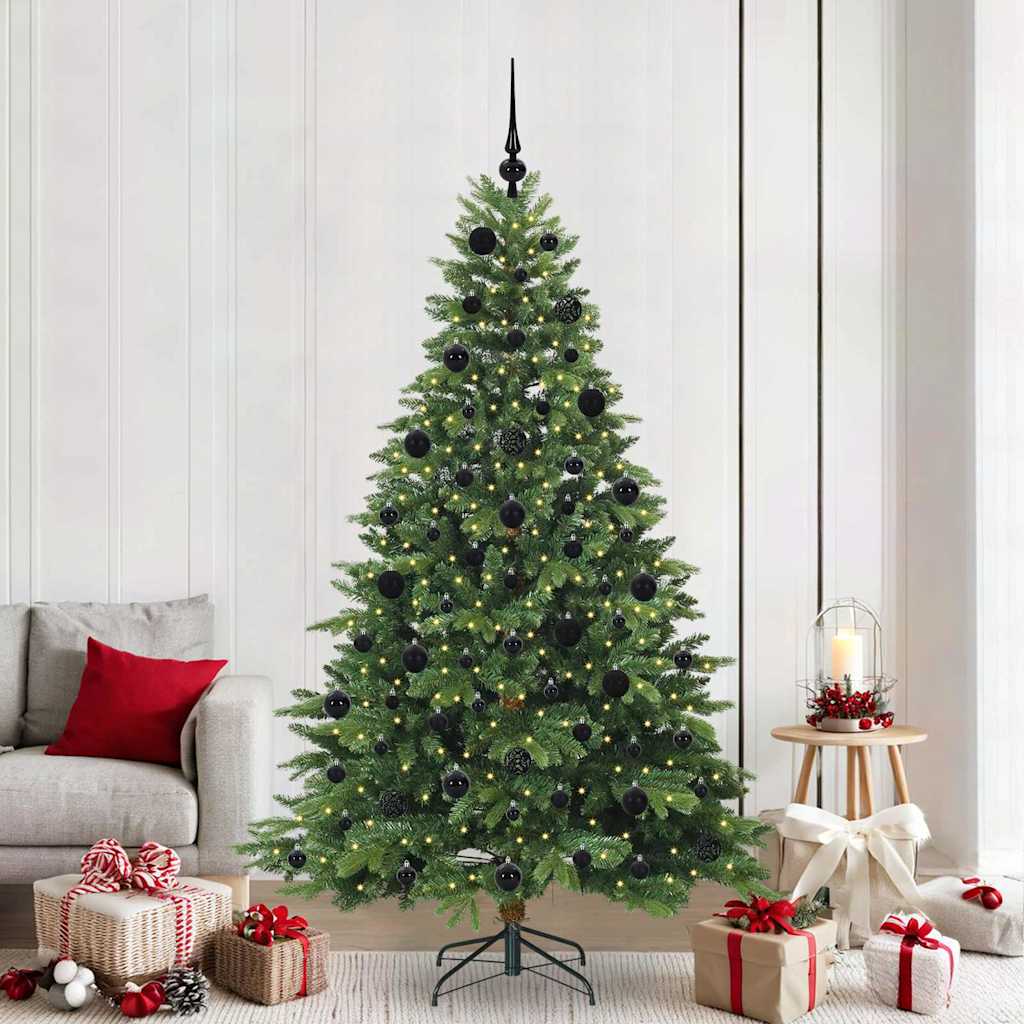 COZZIN Artificial Christmas Tree with 300 LEDs Green 210 cm PE and PVC - Tyrell & Tyrell