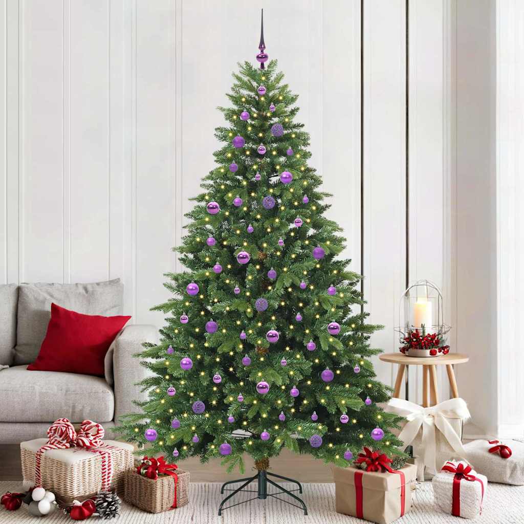 COZZIN Artificial Christmas Tree with 300 LEDs Green 210 cm PE and PVC - Charlotte Dunes