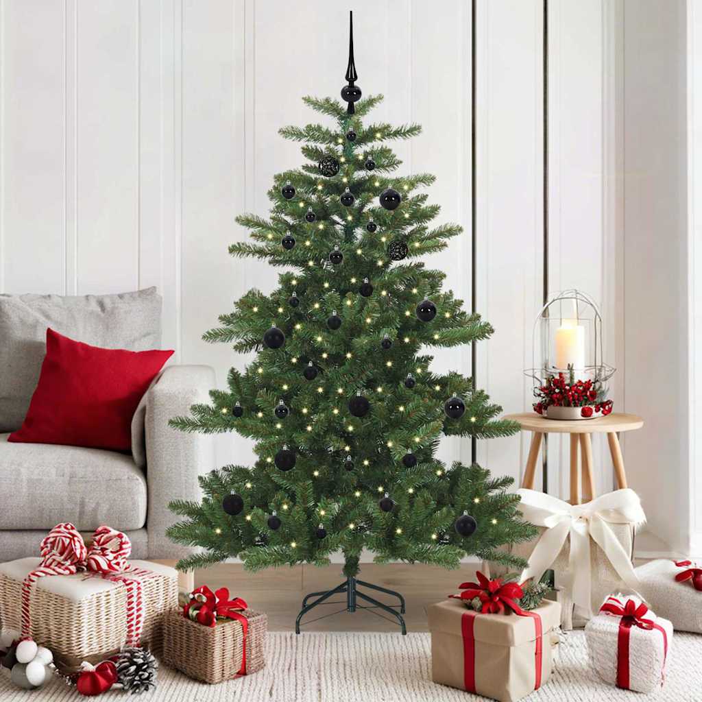 EMBERA Artificial Hinged Christmas Tree with 150 LEDs 150 cm PVC - Discount Dealers