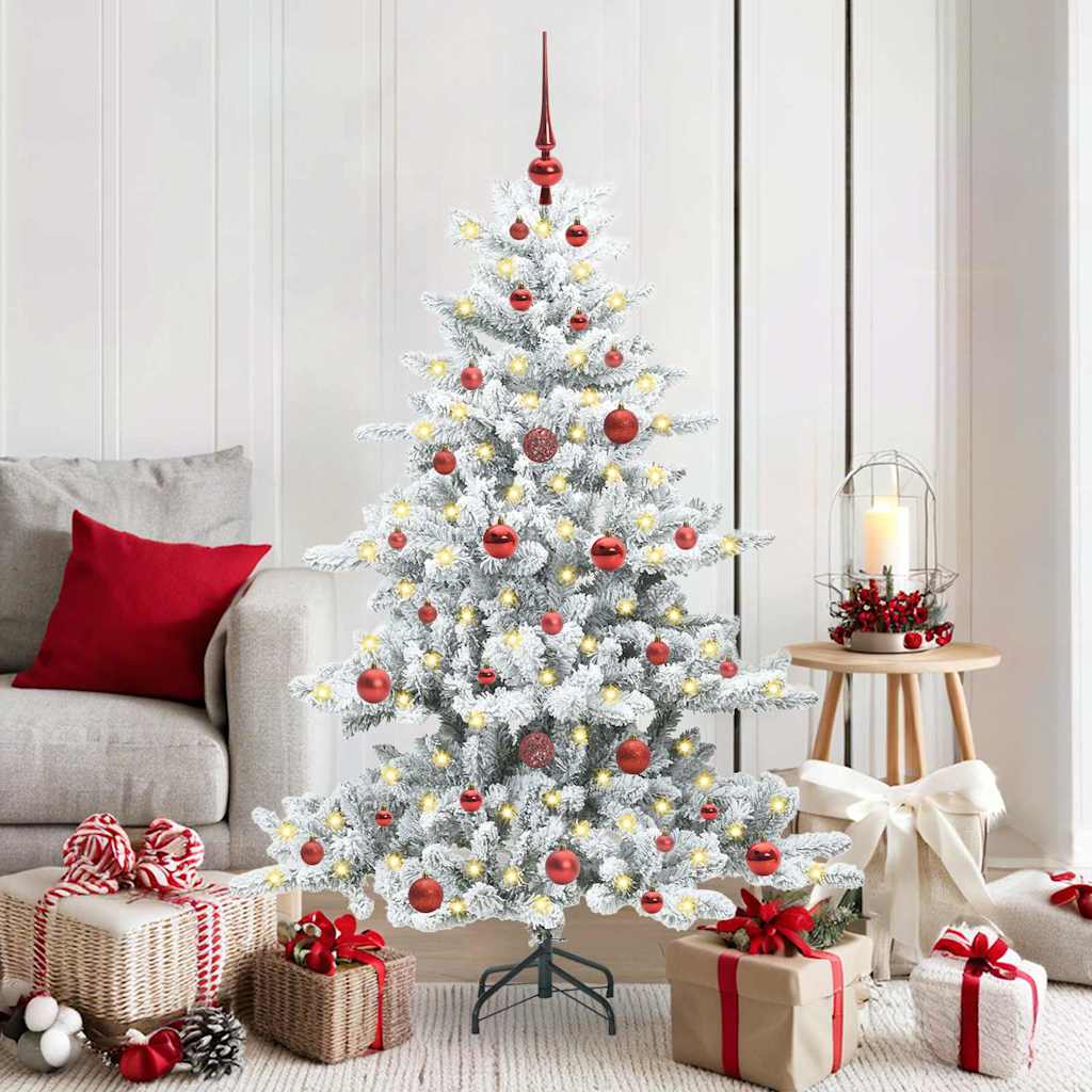 ELSERA Artificial Hinged Christmas Tree with 150 LEDs 150 cm PVC - Casper Homes