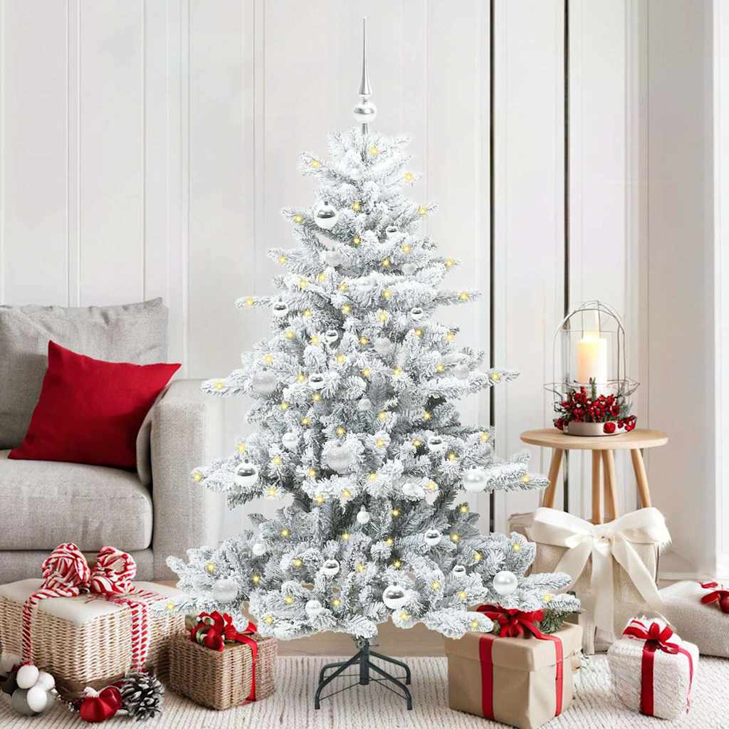 ELSERA Artificial Hinged Christmas Tree with 150 LEDs 150 cm PVC - Discount Dealers