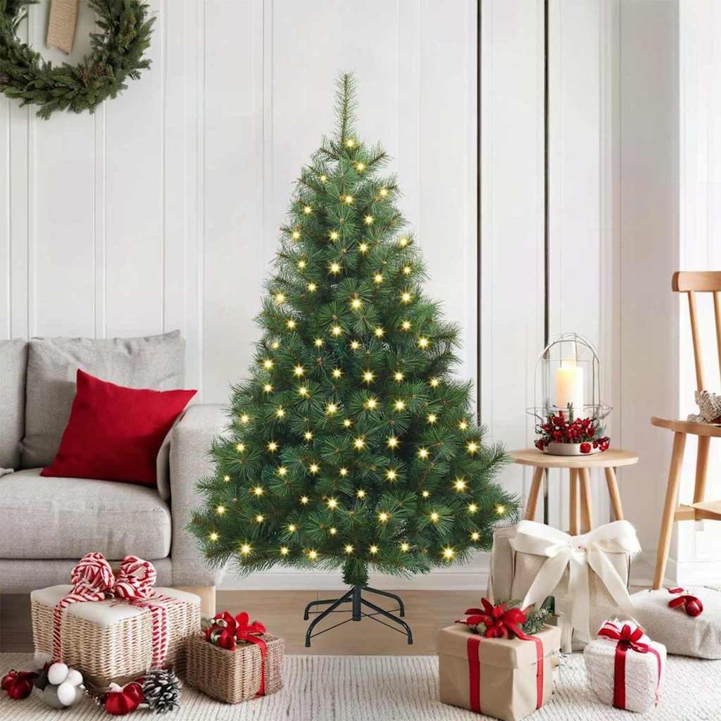 ELSERA Artificial Christmas Tree with 150 LEDs Green 120 cm PE and PVC - Style and Chic