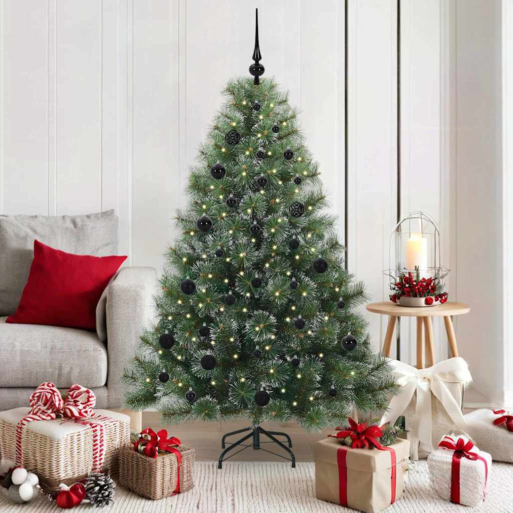 FIRILO Artificial Christmas Tree with 150 LEDs Green 150 cm PE and PVC - Decor Base