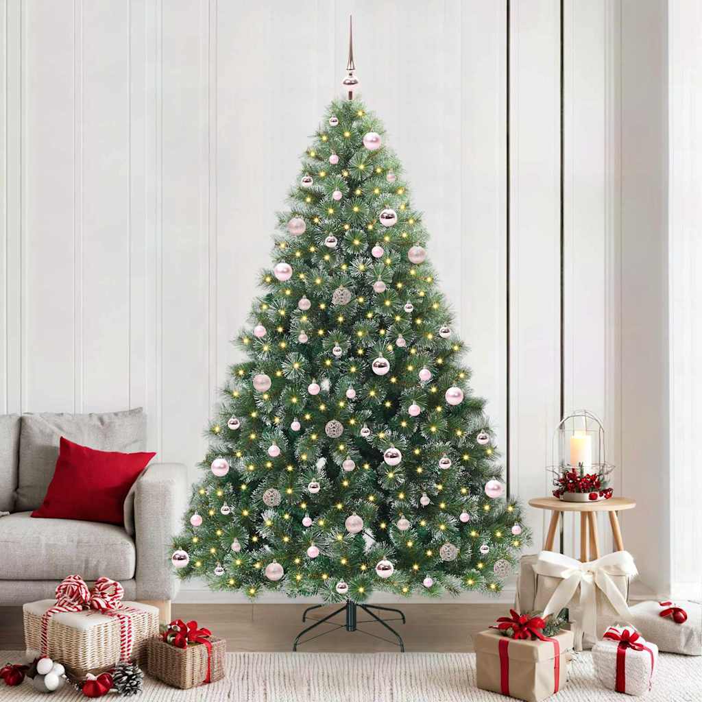 FIRILO Artificial Christmas Tree with 300 LEDs Green 210 cm PE and PVC - Sid & Sam