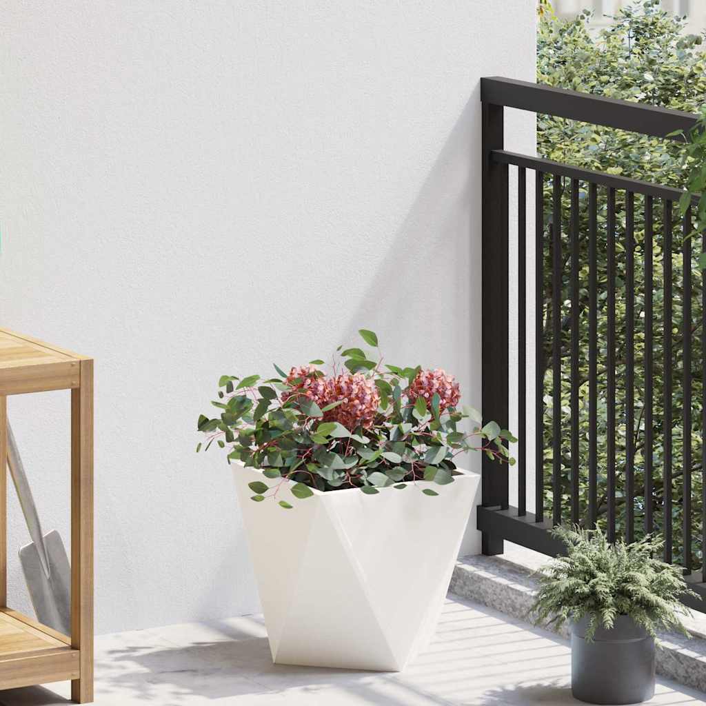 CLSRIDG Planter 30x30x30 cm Steel - White - Design Hut