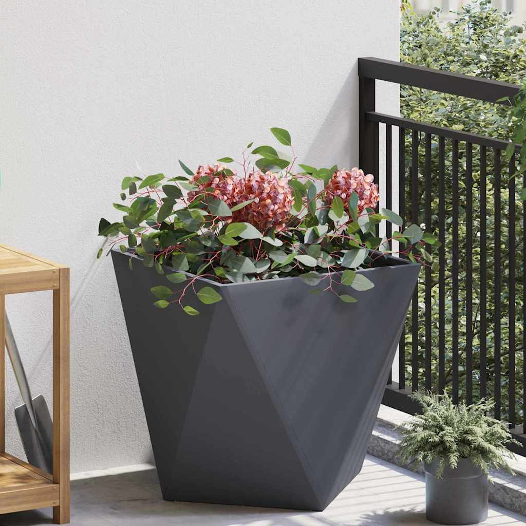 CLSRIDG Planter Anthracite 50x50x50 cm Steel - Design Hut