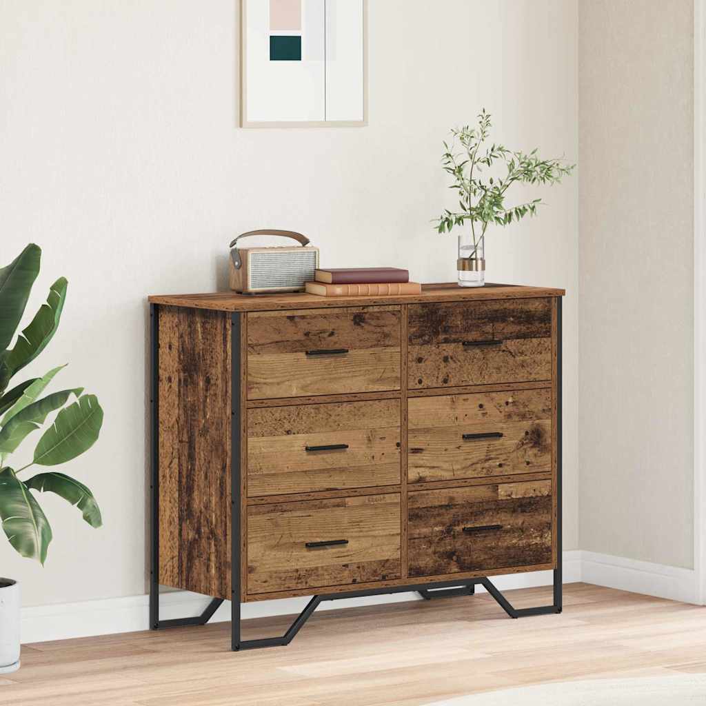 MAVEN Dark Oak Finish Chest of Drawers - Medium-sized, 6 Drawers, Double - The Home Maker